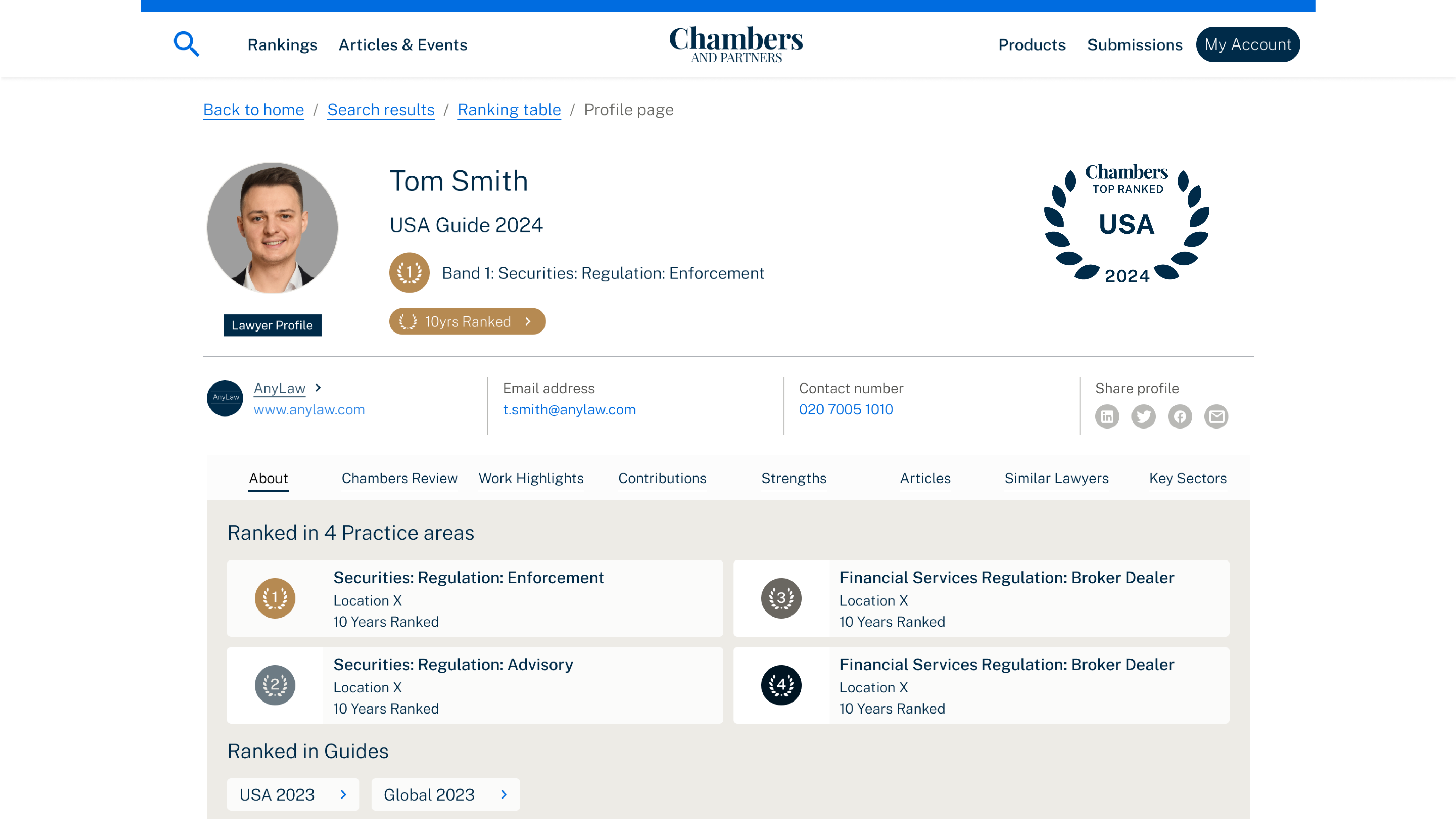 Chambers Profile Platform image